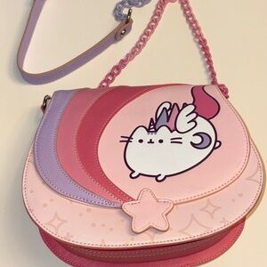 Loungefly Pusheen Unicorn Ombre Chain Strap Crossbody Bag
